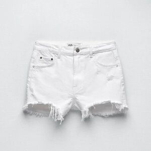 Zara White Denim Shorts